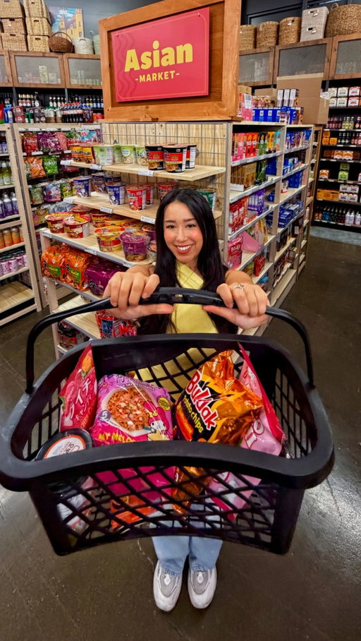 We asked @misohungrry to shop our BRAND NEW Asian Market, and now we’re craving everything.🍜🧋🍬🥡