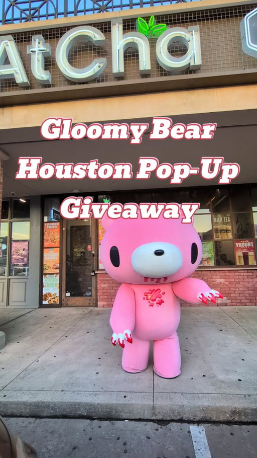 May 30th and 31st, Gloomy Bear will be making his redemption apperance at AtCha in Houston’s Chinatown Bellaire. 

Gloomy Bear is a Japanese character created by artist Mori Chack who has captured the hearts of many. 

 Enjoy AtCha’s special Gloomy Bear themed drinks, the Gloomy Temple and Gloomy Smash. AtCha is also debuting the Thai tea and pomegranate Gloomy Parfait and the pomegranate and raspberry Gloomy Bombolone! 

To celebrate this collaboration, we are hosting a Gloomy Bear x AtCha giveaway! 2 winners will recieve a Gloomy Bear plush and a Gloomy Parfait! 

To enter:
1) Follow @AtCha_bellaire, @Gloomybearofficial, and @eatingwithstephano
2)  Like and share this reel to your story
3) Comment and tag 2 friends

Winners MUST come to the pop-up shop on May 30th or May 31st to collect their prizes! Winners will be contacted by Friday May 29th 9:00 pm Central Time. 

RSVP to the Eventbrite to keep in up to date for Gloomy apperance times (link in bio)!

#gloomybear #houstonfood #kawaii #houstonpopup