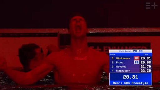 A $1,000,000 WORLD RECORD SWIM!

Kristian Gkolomeev wins the Men’s 50m Freestyle in 20.81 and takes home $1,000,000 bonus + 250,000 first place finish and reclaims his 50M Freestyle world record.