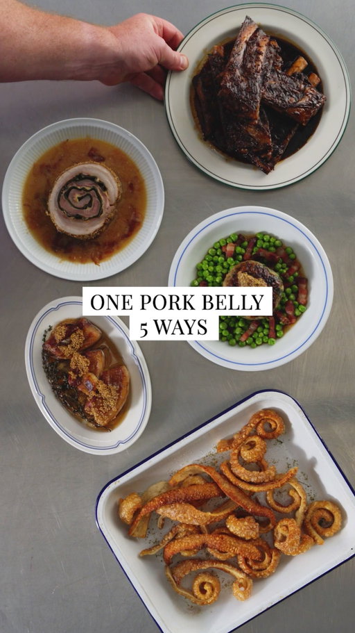 There are few cuts as adaptable as pork belly. Rich and generous, it can become the centrepiece of dinner on a cold evening, a moreish snack to pass around with drinks, or something to keep in the fridge for an easy weeknight supper.⁠
⁠
Over the next two weeks, we’ll be showing how Troy took one whole pork belly and turned it into five different dishes. Here’s a little preview....

All five of these additions are available in-store now, until 7 June