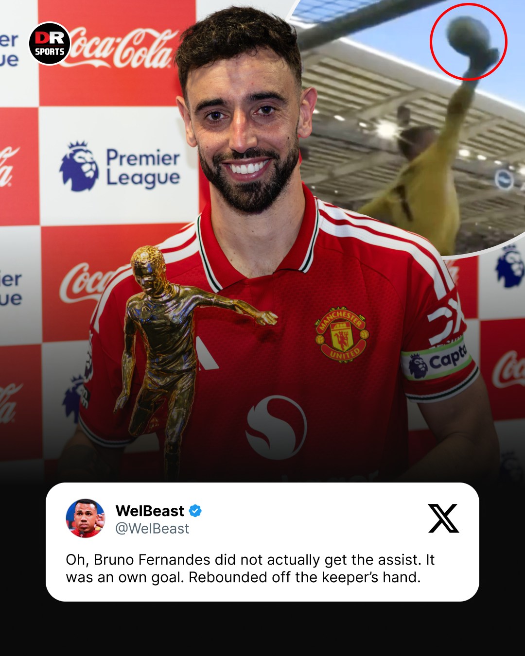 Should Bruno Fernandes be credited for his record-breaking assist against Brighton yesterday? 👀

#BrunoFernandes #ManUnited