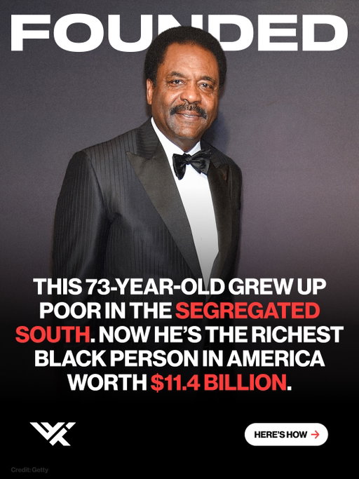 He was once banned from public swimming pools. Now he’s worth $11.4 billion.

David Steward grew up poor in the segregated South, where Black children were forced into balcony seats and shut out of public spaces.

His mother never received a formal education because her school refused Black students.

But she raised him to believe the world was still open.

Years later, David borrowed $2,000 from his father, saved $250,000, and launched World Wide Technology [@wwt_inc].

The early years nearly broke him. Payroll was tight. His car was repossessed outside the office.

He grabbed his briefcase and went back to work.

Today, WWT does $20B+ a year.

Some people inherit access.

David Steward built his own.