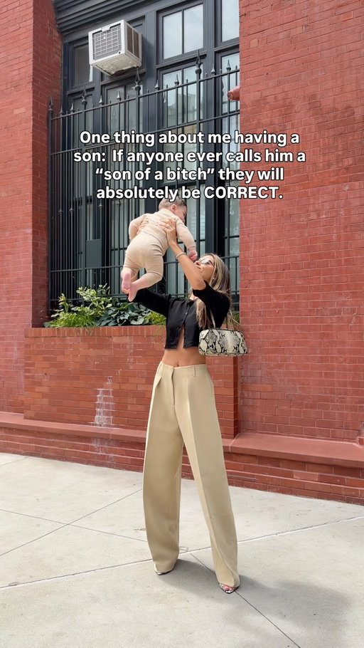 Raising a gentleman… by a certified bitch 💋Cc: @fashionlush #certifiedbitch #motherhood #raisingboys #raisingboystomen #parentingsass