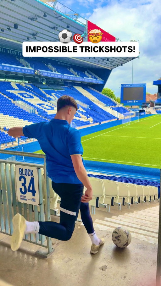 Level Easy To Impossible Trickshots ⚽️🎯🏟️