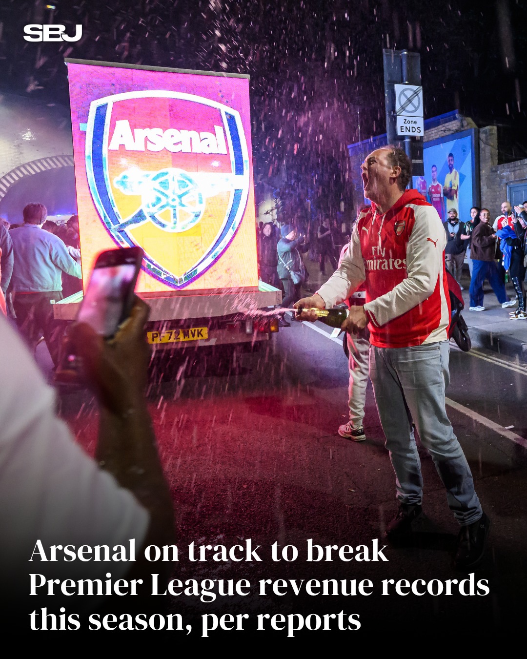 Arsenal are reportedly on track to break Premier League revenue records this season, with projected earnings of up to $1.03B — surpassing Manchester City’s previous high of $960M. 

Even without a Champions League win, revenues of roughly $1.02B are already secured, per The Times (London). 

The economic boost is driven by league success, increased broadcast income, and performance-based sponsor bonuses from partners like Emirates and Adidas.

This growth could push Arsenal into the top three richest clubs globally, behind only Real Madrid and Barcelona. 

However, despite record revenues, rising transfer spending and wage costs mean the club is still likely to post a loss, highlighting the ongoing balance between competitive investment and financial sustainability.