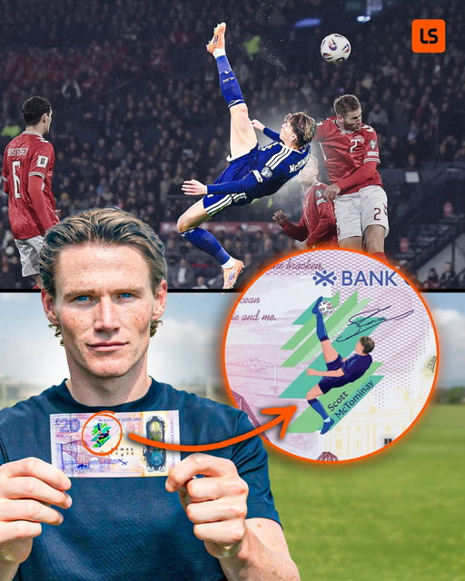 The Bank of Scotland have just released a limited edition Scott McTominay £20 note 👀💷

It features his iconic overhead kick vs Denmark which helped lead them to the 2026 World Cup 🤩