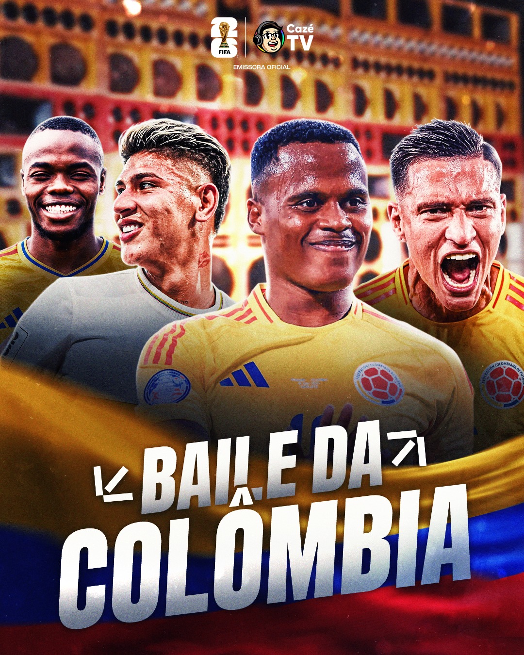 🚨 VAI TER BAILE DA COLÔMBIA NA COPA DO MUNDO! 🇨🇴🕺

🔥 A Colômbia tá pronta pra Copa do Mundo! Os jogadores do futebol brasileiro convocados foram: Andrés Gómes (Vasco); Carrascal (Flamengo); Jhon Árias (Palmeiras); e Portilla (Athletico)

🚨 𝐒𝐄 𝐓𝐄𝐌 𝐂𝐎𝐏𝐀, 𝐄𝐒𝐐𝐔𝐄𝐂𝐄! É na CazéTV! 🤩📺

#cztv23 #cztv18 #CopaNaCazéTV #Colômbia