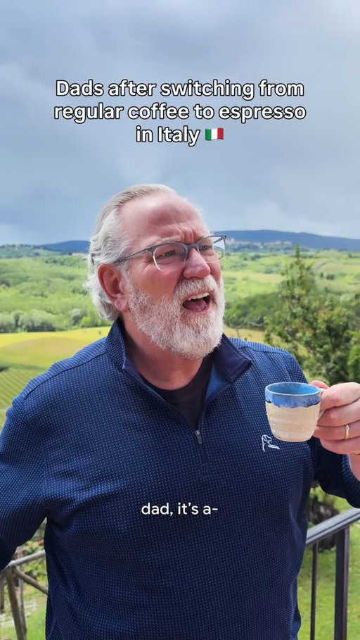 one sip of espresso awakened his inner old Italian man ☕️👴🏻
•
#themcfarlands #dad #dan #memes #meme