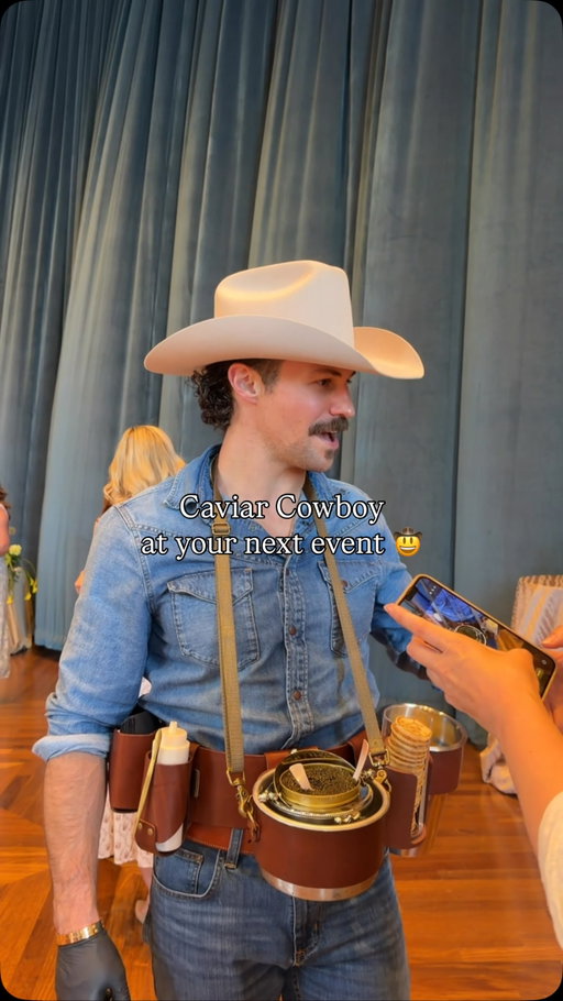 You need the Caviar Cowboy at your next event 🤠🤌
•
•
•
•
•
#fyp #cowboy #rileygreen #foryoupage #viral