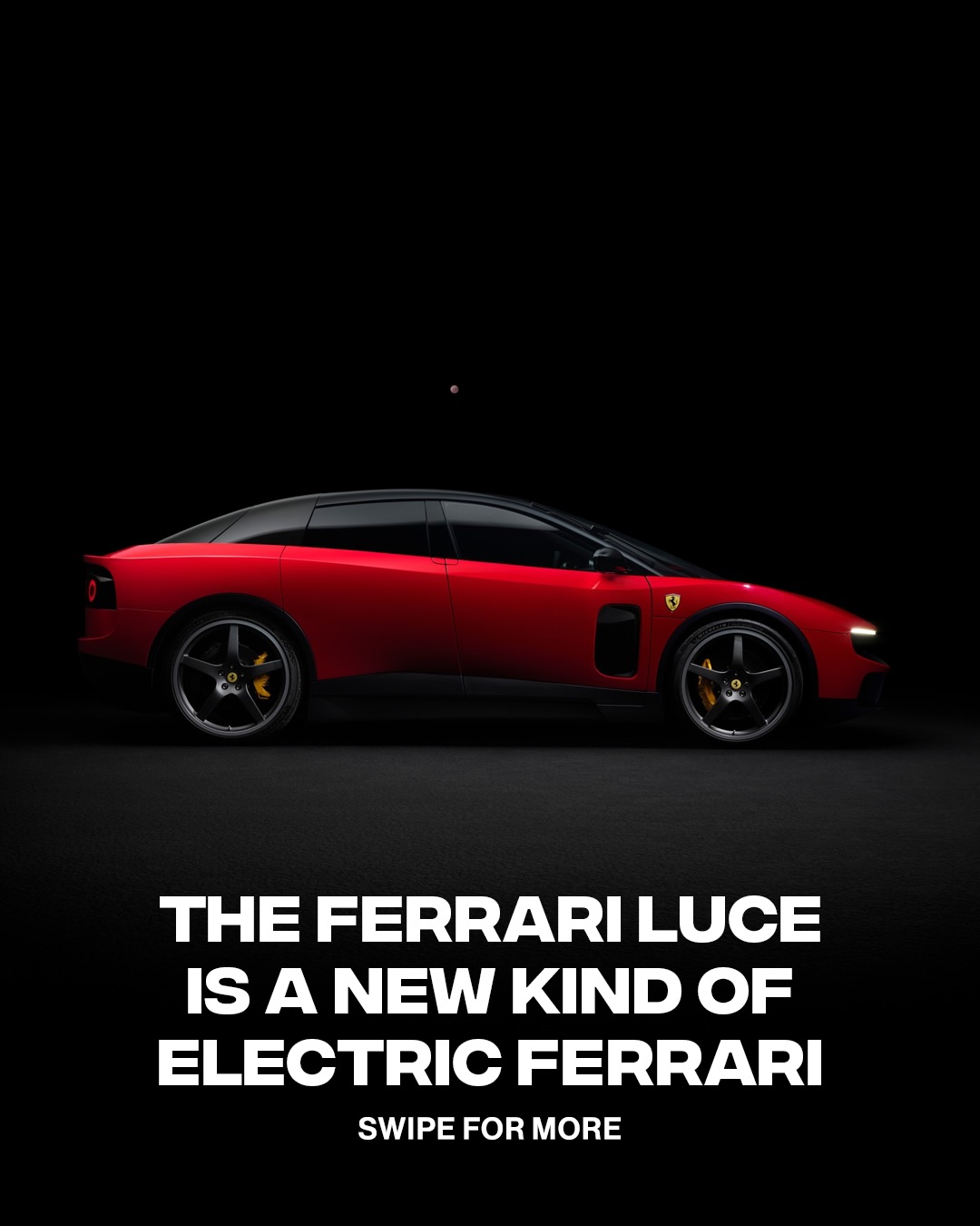 The first electric Ferrari 🏎️

@ferrari unveiled the Ferrari Luce, a futuristic electric concept developed alongside Jony Ive and Marc Newson through LoveFrom.

The design combines four electric motors, active suspension and four-wheel steering.