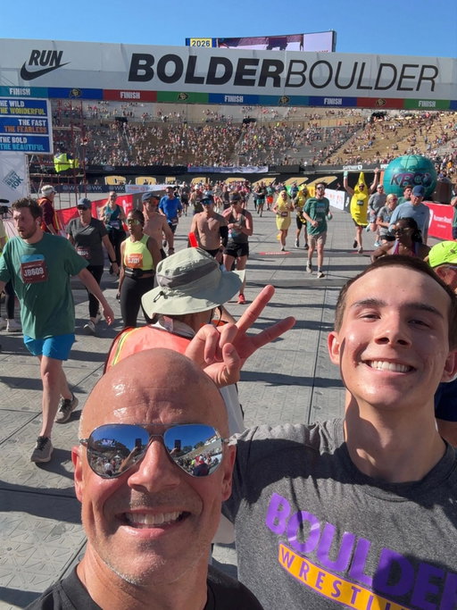 There is no place quite like Folsom Field on Memorial Day.

Today, my youngest son, @luke.leidli, and I joined over 50,000 neighbors, runners, and visitors for the @bolderboulder 10K. Standing together in a packed stadium to watch the U.S. military paratroopers descend from the sky is a powerful reminder of what makes this community - and this country - so incredibly special.

While the energy of 50,000+ people running through the streets of Boulder is unmatched, the true heart of today happened after the finish line. Staying for the Memorial Day tribute to honor all branches of our military and remember those who made the ultimate sacrifice for our freedom was a deeply grounding experience.

Sharing this tradition with Luke, running side-by-side, and pausing together to honor our nation’s heroes represents everything I love about this city and this country: community, resilience, family, and gratitude.

Thank you to everyone who organized this beautiful tradition, to the thousands who cheered along the course, and most importantly, to our veterans and fallen heroes.

#BolderBoulder #MemorialDay #Community #Gratitude BoulderColorado RememberAndHonor