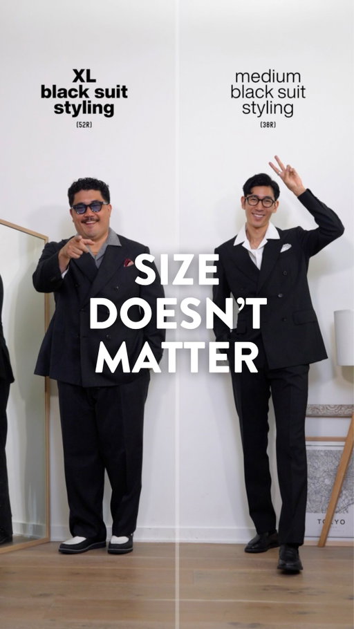 Confidence wears best! 🔥

Whether you wear XL like @nickurteaga or a medium like me, it’s all about the confidence and how you carry yourself in your suit! 
—
#mensfashion #mensstyle #suits #suiting #blacksuit