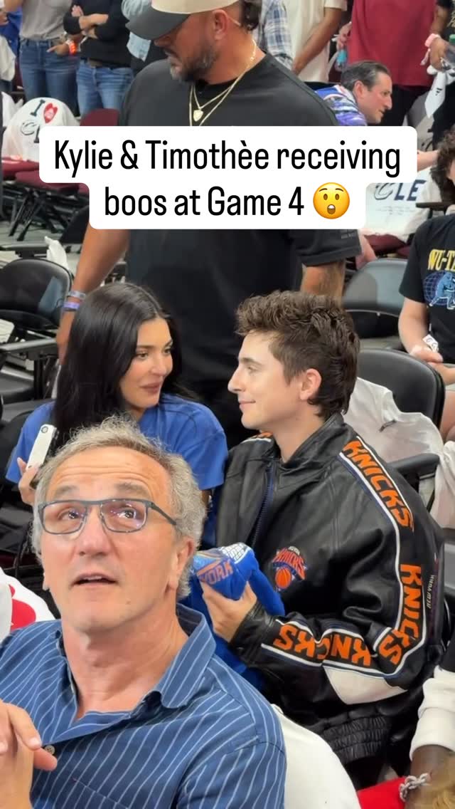 Timothèe Chalamet and Kylie Jenner ready to see the Knicks go to the NBA Finals 🔥