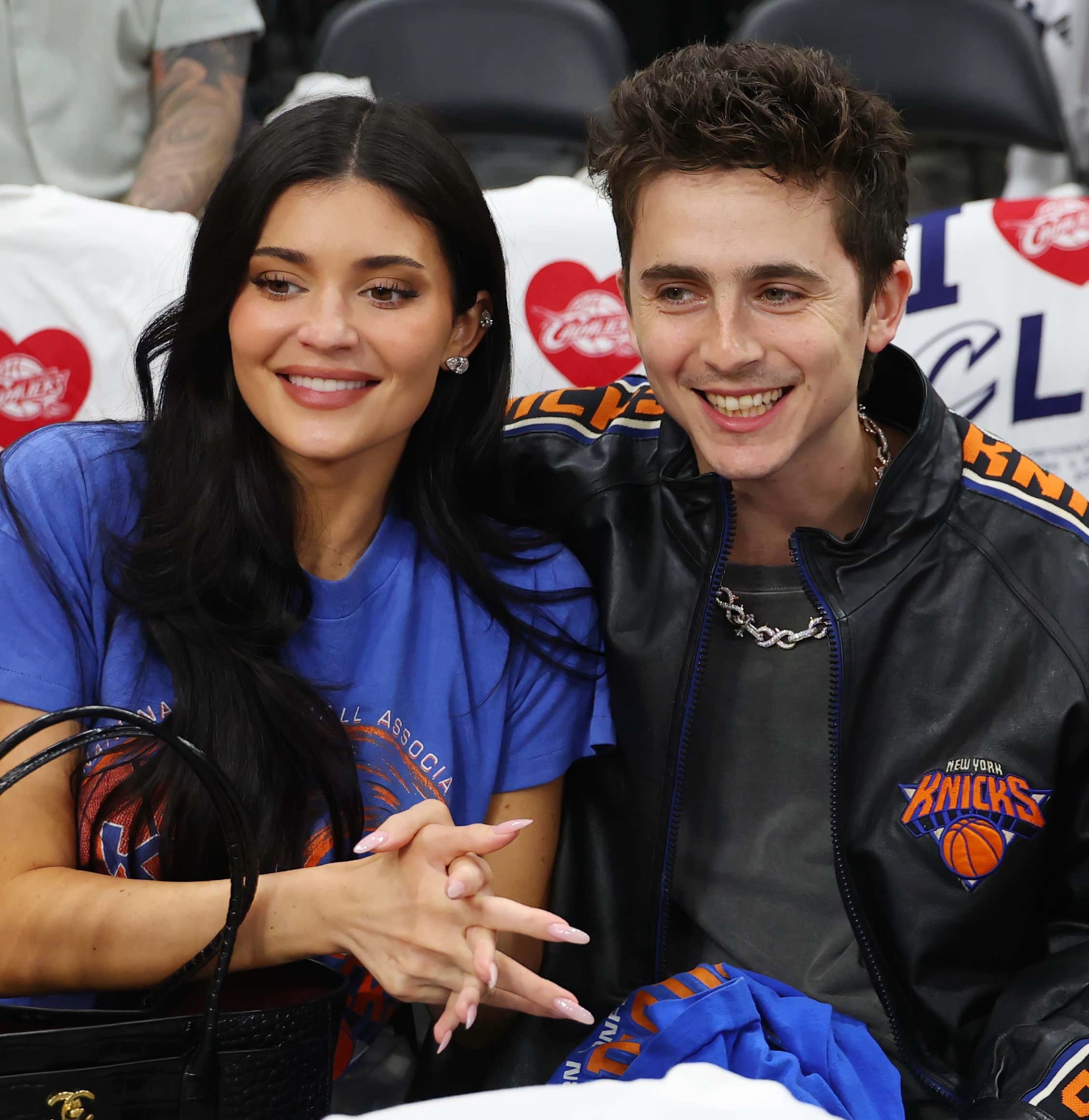 Timothée Chalamet brought Kylie Jenner to Cleveland for game 4 of Knicks vs Cavs 🏀