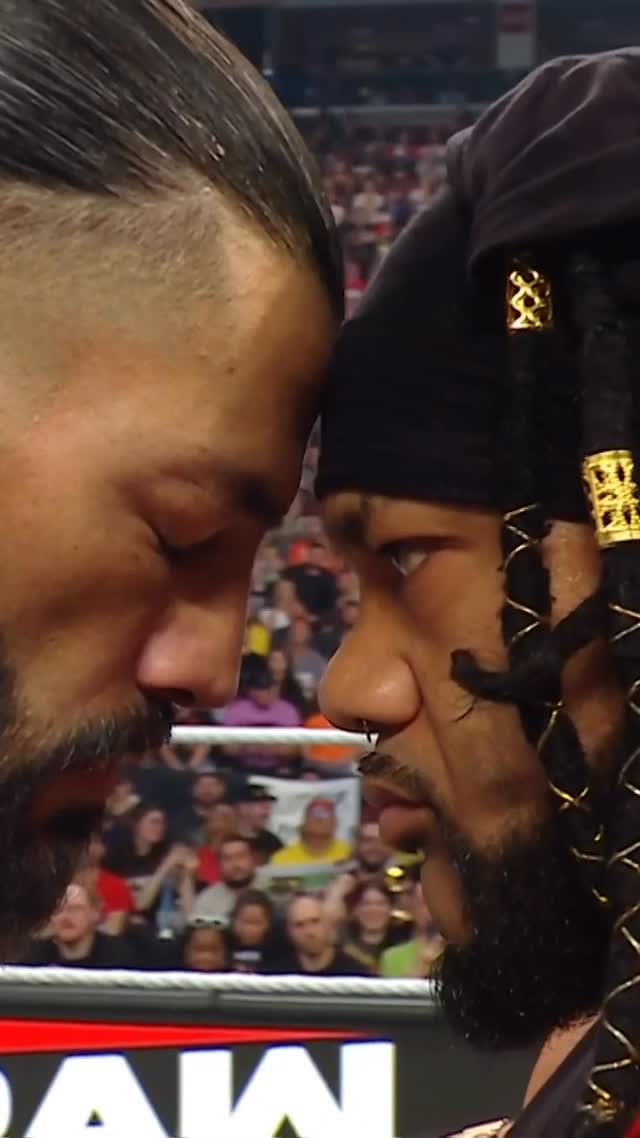 IT’S OFFICIAL. Everything will be settled this SUNDAY with Tribal Combat at #WWEClash. #WWERaw