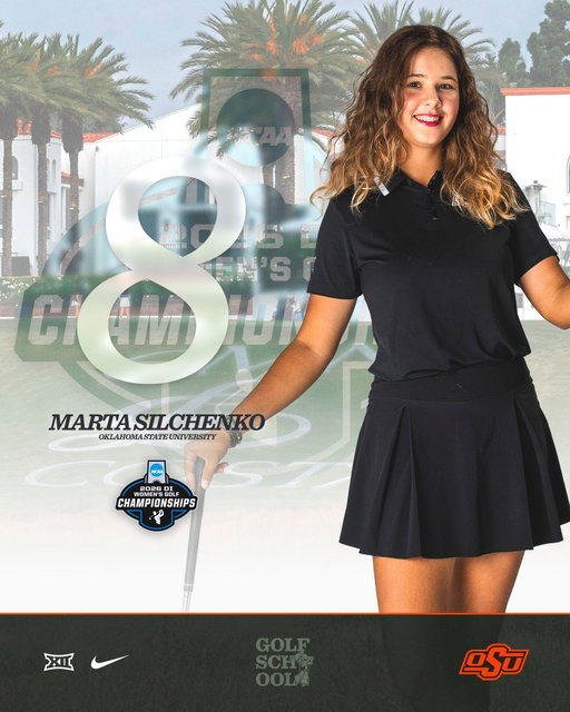 AUTO𝐌𝐀𝐑𝐓𝐀IC.

@marta_silchenko_golf's SEVENTH CONSECUTIVE Top-10 finish comes via a T-8th performance at the National Championship!

#golfschool | #GoPokes