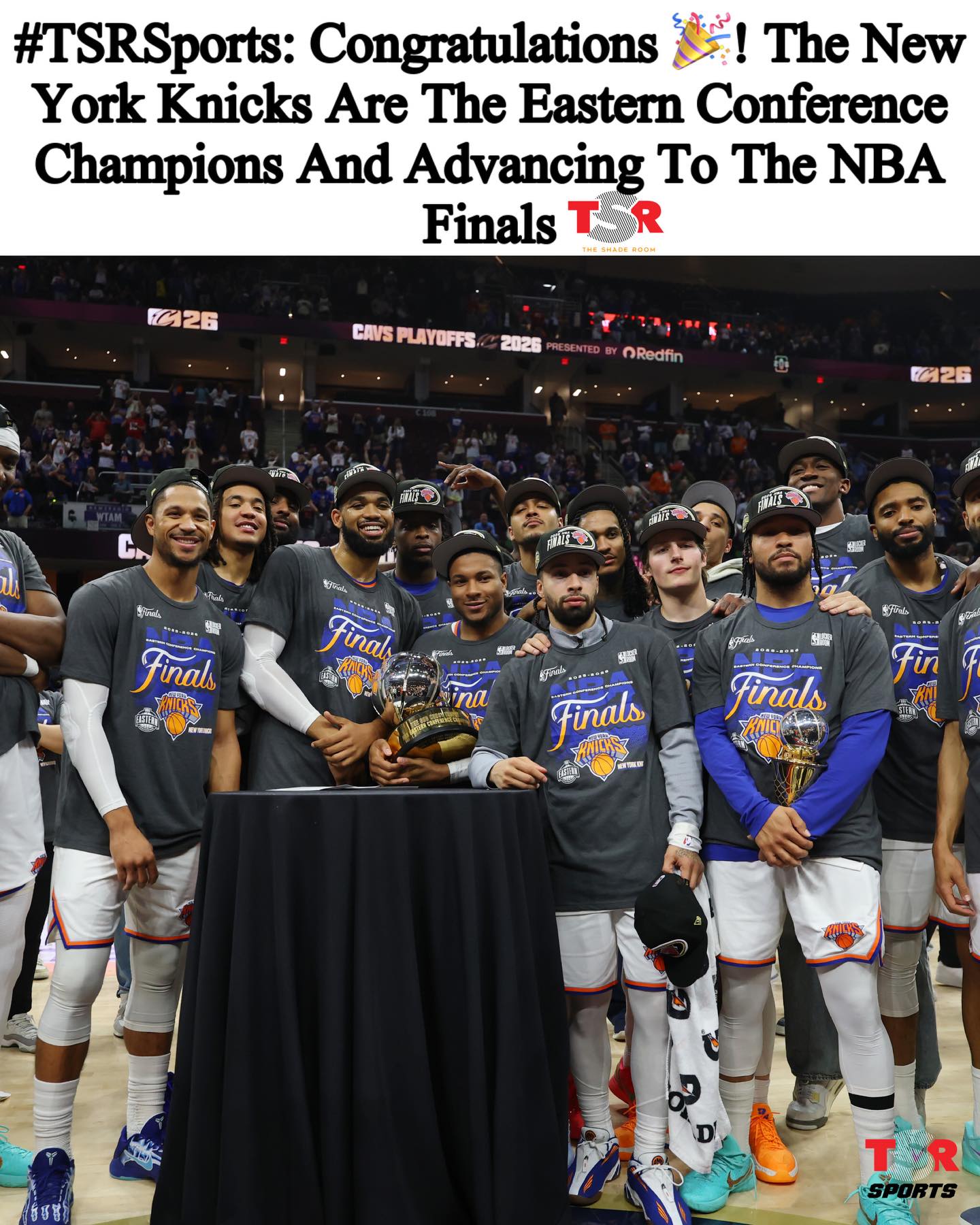 #TSRSports: Knicks in 4?!!!! Congratulations 🎉! The New York Knicks won the Eastern Conference Championship and are advancing to the NBA finals! (📸: @gettyimages) ✍🏾: #TSRStaffST