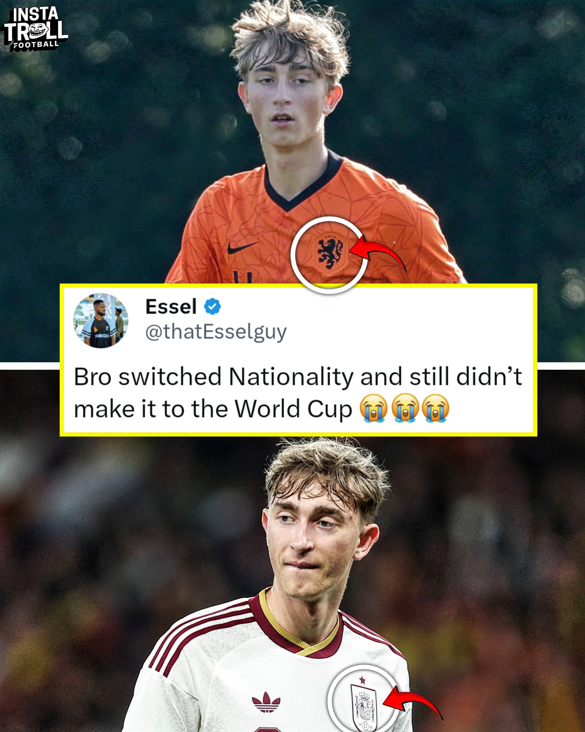 Dean Huijsen switched his international allegiance from the Netherlands to Spain to improve his chances of playing at the World Cup 🇪🇸

Now, Huijsen hasn’t even been called up to Spain’s squad and will be staying at home 😬

He has even reposted an unofficial LALIGA Team of the Season to his Instagram story 👀

According to @PolyMarket, Spain are 2nd favourites to win the World Cup this year, behind France