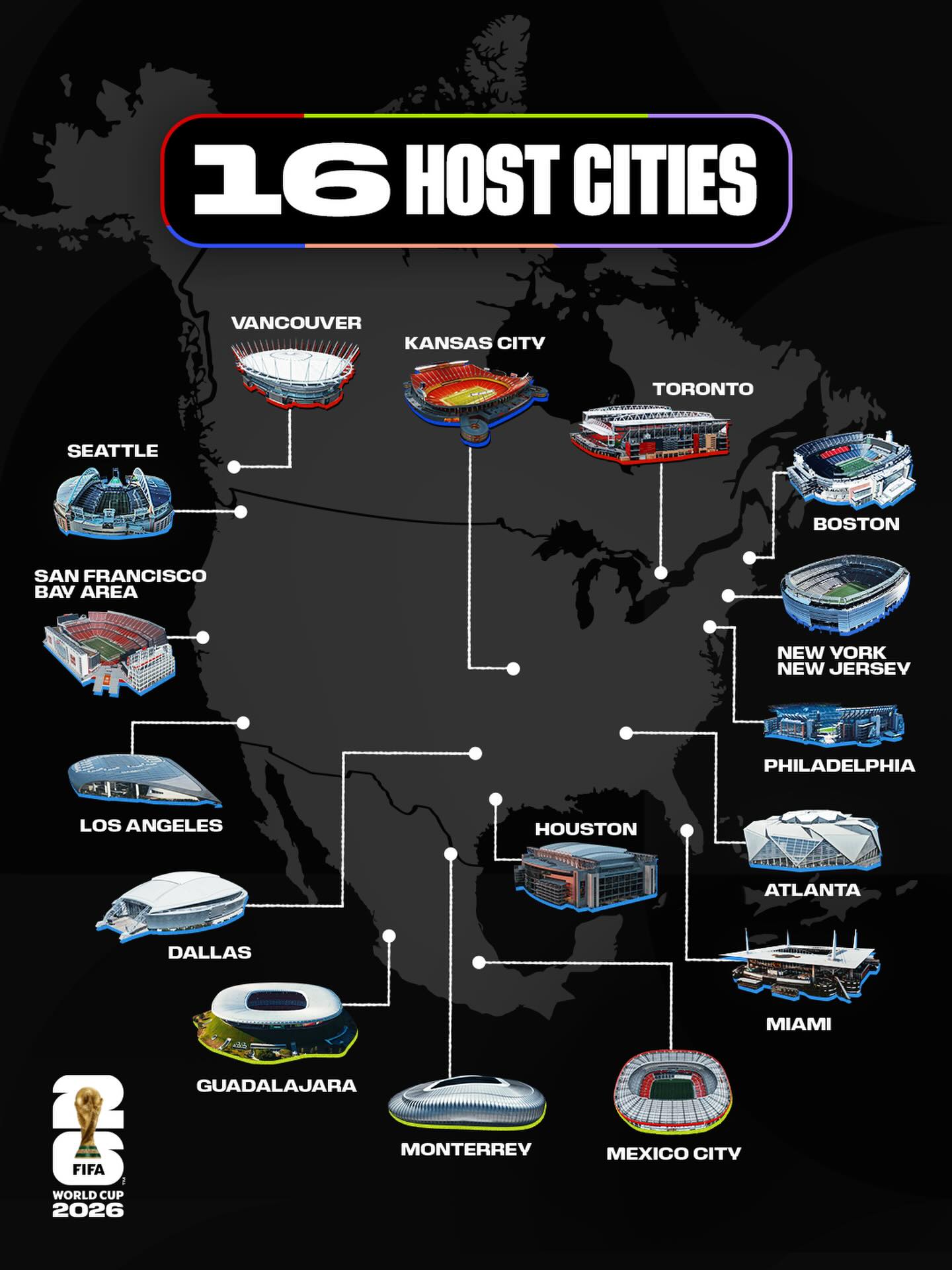 16 days to go...

Which #FIFAWorldCup 2026 host city are you visiting? 🇨🇦🇲🇽🇺🇸