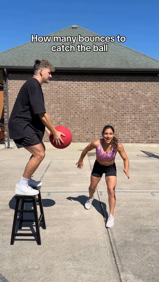 How many bounces to catch the ball! @britthertz @mmgymsisters @nickmoore