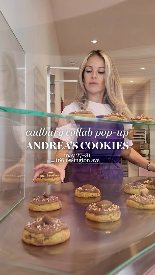 BRB. Working on a delicious collab with @andreascookies and @cadburycan 🍪 💜 

The Andrea’s Cookies x Cadbury pop-up will take place at 166 Ossington in Toronto from Wednesday- Sunday! Come join us.