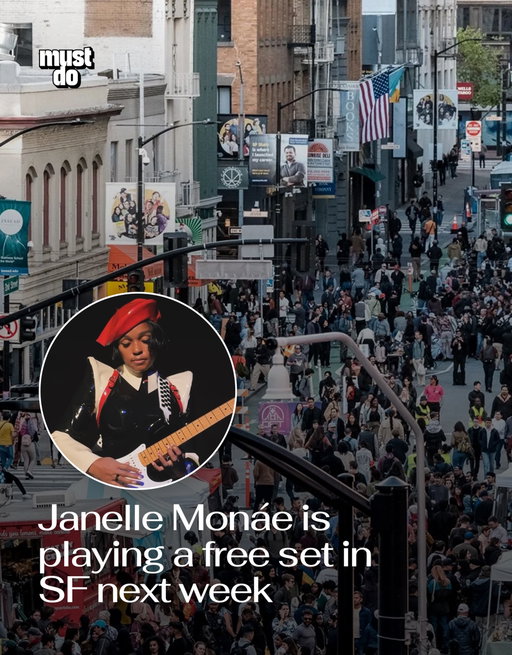 Janelle Monáe is taking over Downtown First Thursdays!

The artist, actor, and all-around performer is heading to San Francisco next week for a free DJ set as part of the city’s massive monthly block party.

The June edition doubles as a Pride Month kickoff and will bring DJs, dancing, drag performances, food trucks, and multiple stages to downtown.

Janelle takes over the Art Car Stage from 7:30–9 p.m., but the party itself runs from 5–10 p.m.

📍2nd Street between Market + Howard
🗓️ Thursday, June 4
🎧 Janelle Monáe: 7:30–9 p.m.
💵 Free

By the way, we have a weekly newsletter with what’s worth knowing about and doing in San Francisco. One newsletter. Once a week. Link in bio.

Media via Instagram/@dftsanfrancisco

#mustdosf #downtownfirstthursdays #sanfranciscofree