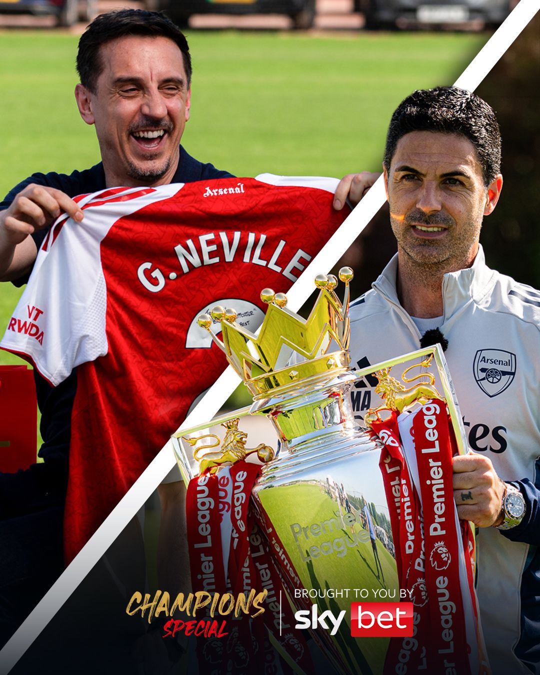 Premier League champions. Champions League finalists! 👀 🏆

Tomorrow, go behind the scenes at Arsenal with Gary and Wrighty! 🔴