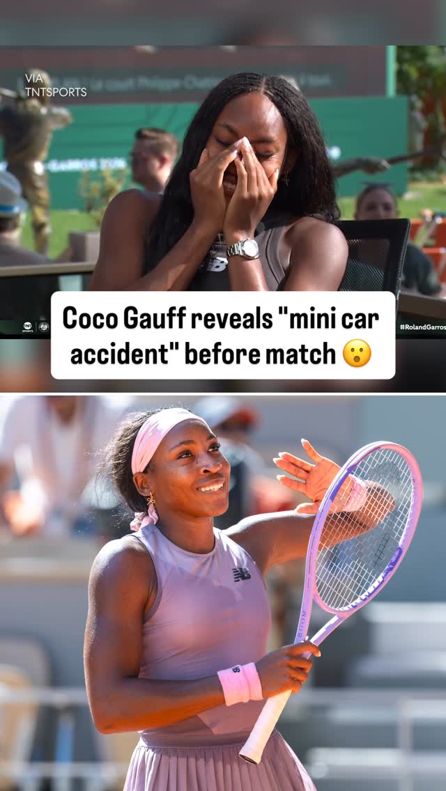 Coco Gauff was in an accident ahead of her first round win at Roland Garros.

(via @tntsportsus)