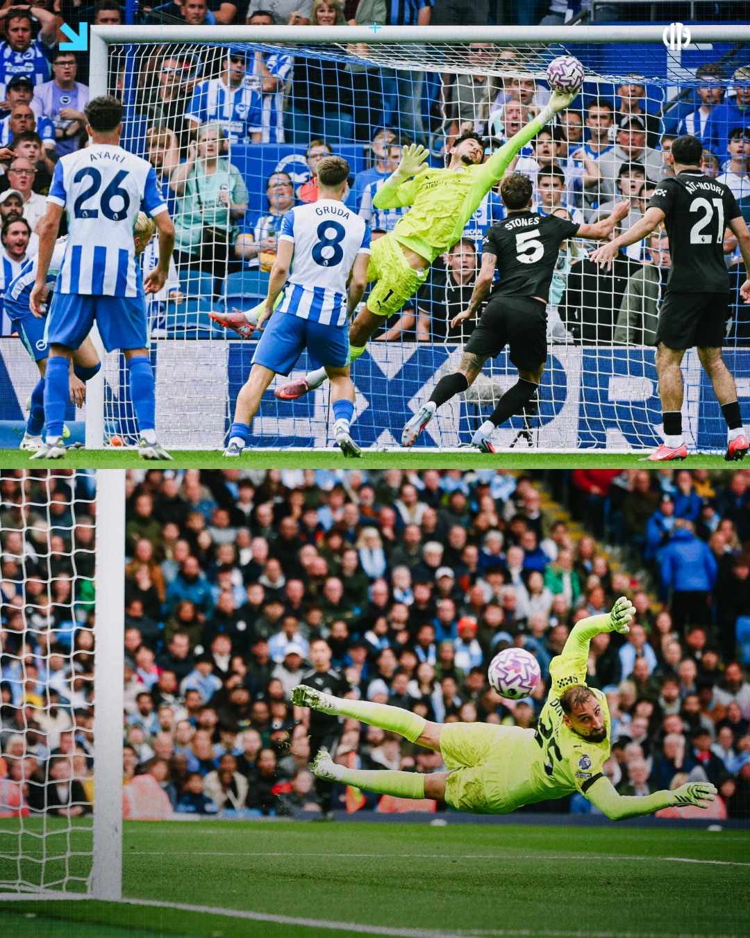 @jamestrafford's save against Brighton and @donnarumma's save against Manchester United have been nominated for the @premierleague's Save of the Season award 🧤
 
Vote via the link in bio 🔗