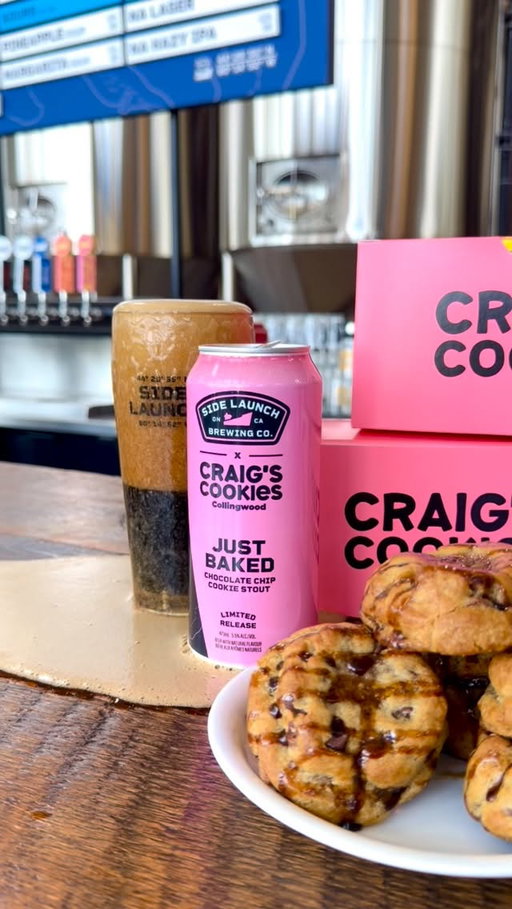 Something special is landing in Collingwood 🍪🍺

We teamed up with Side Launch Brewing Company on a limited-edition collab featuring:

🍺 A Chocolate Chip Cookie Stout
Rich, smooth, and brewed with Craig’s Classic Cookie in mind. 

🍪 A Custom Side Launch Cookie
Loaded with milk chocolate and caramel made in our Craig’s kitchen, this treat is finished with a sweet drizzle made using Side Launch’s classic mocha stout. 

Built locally with two Collingwood favourites, launching at Side Launch Brewery May 30th. Available for a limited time while supplies last at Side Launch Brewing Company.

Tag your cookie + beer partner below. 👇

#CraigsCookies #SideLaunchBrewing #CollingwoodOntario #CraftBeer #SupportLocal