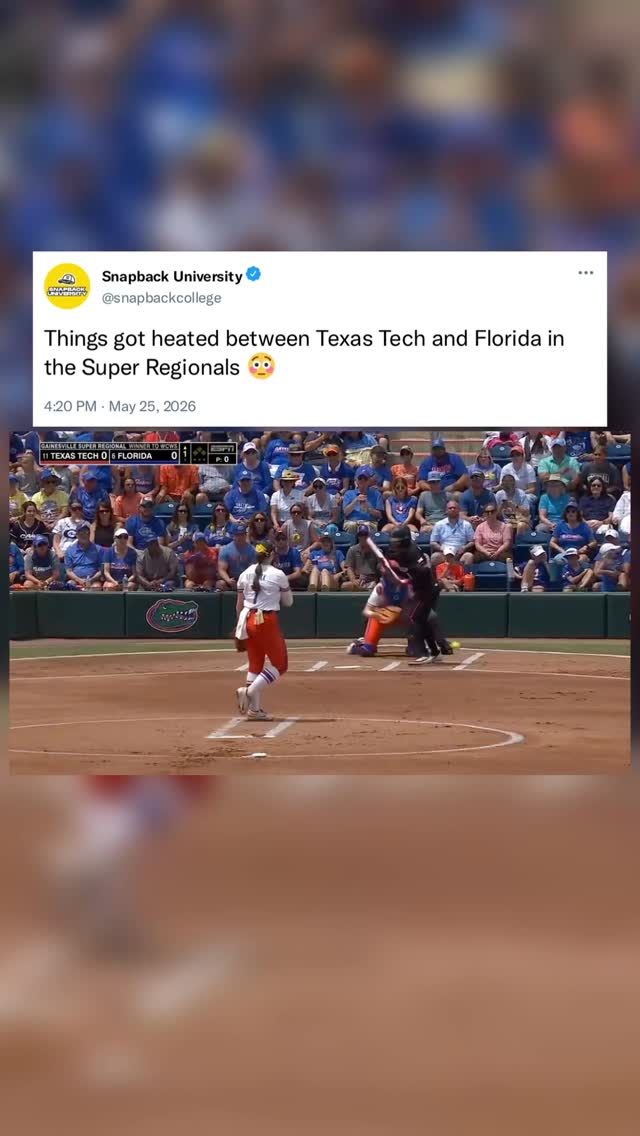 There was no love lost between Texas Tech and Florida in the Super Regionals 😂😭

#collegesoftball #floridagators #texastech #fyp