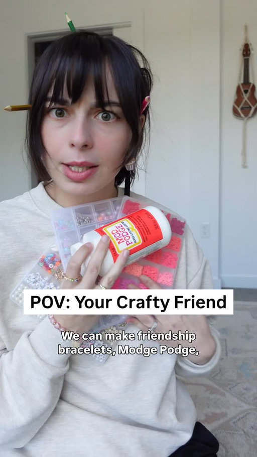 What do you mean you don't want to weave a basket with me?? #pov #funnyvideos #craft