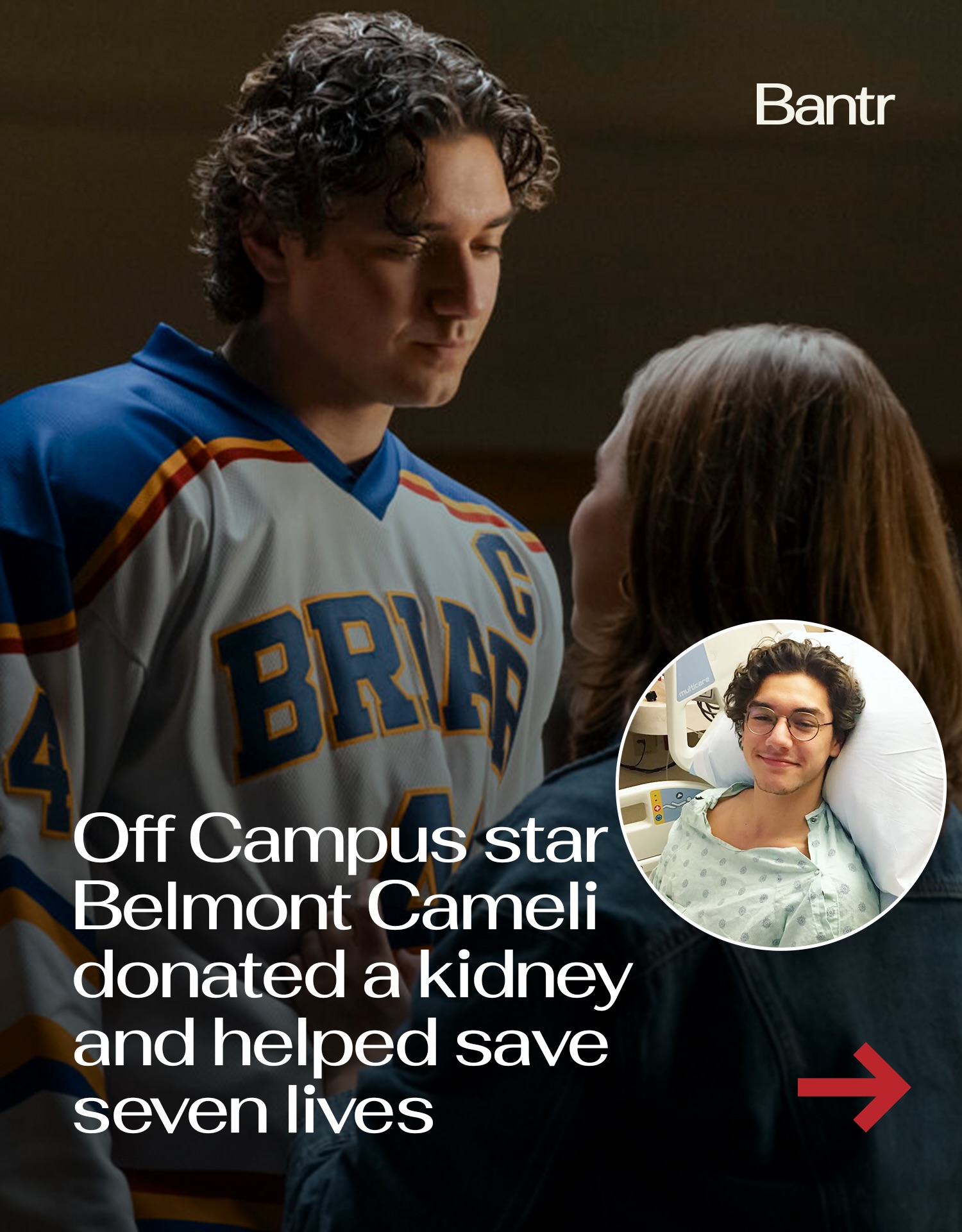 The internet’s newest obsession apparently had an unbelievable backstory hiding in plain sight.

As Off Campus explodes on Prime Video with 36 million viewers in its first 12 days and one of the biggest debut seasons in the platform’s history, fans have been digging into Belmont Cameli’s life off-screen.

What they found: years before playing Garrett Graham, Belmont planned to donate a kidney to a childhood friend. When he learned he wasn’t a match, he joined a paired kidney exchange program instead.

He ultimately donated his kidney to a stranger and became part of a 14-person transplant chain that helped save seven lives.

So now fans are discovering that TV’s newest heartthrob also casually has one of the most wholesome stories on the internet.

By the way, we have a weekly newsletter rounding up all of the biggest stories so you don’t have to. One newsletter, once a week. Link in bio.

Media via @belmontcameli

#readbantr #offcampus #goodnews #wholesome