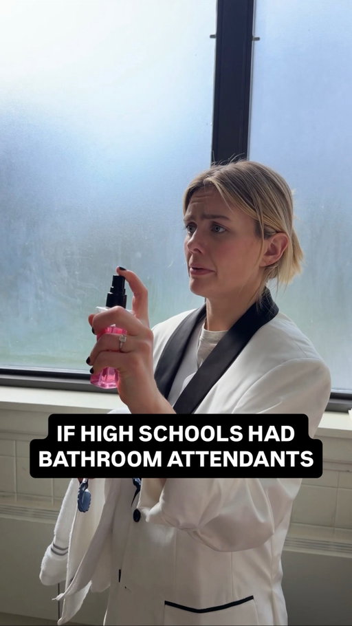 She is incredibly helpful. #americanhighshorts #highschool #bathroom #comedy #skit