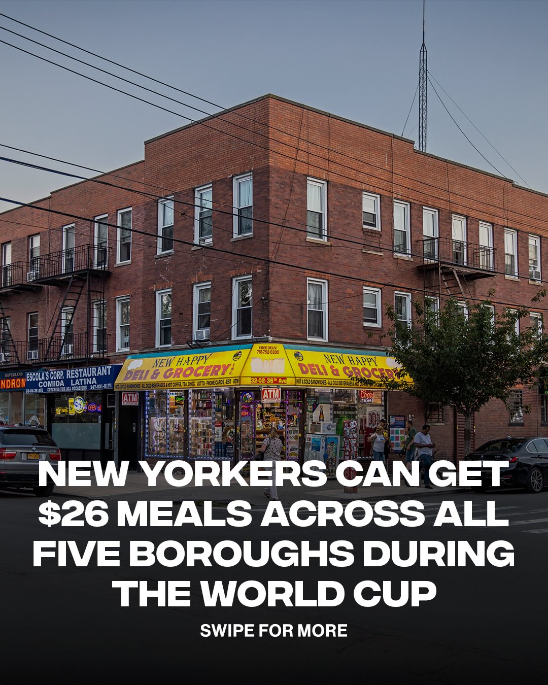 yea I’m outside for this one 👏

From June 11 to July 19, New Yorkers will be able to get $26 meals and drinks at restaurants across all five boroughs as part of a World Cup celebration. Organizers say the event will also give New Yorkers a more affordable way to celebrate the World Cup and explore different restaurants across the city.

[📸: GETTY ]