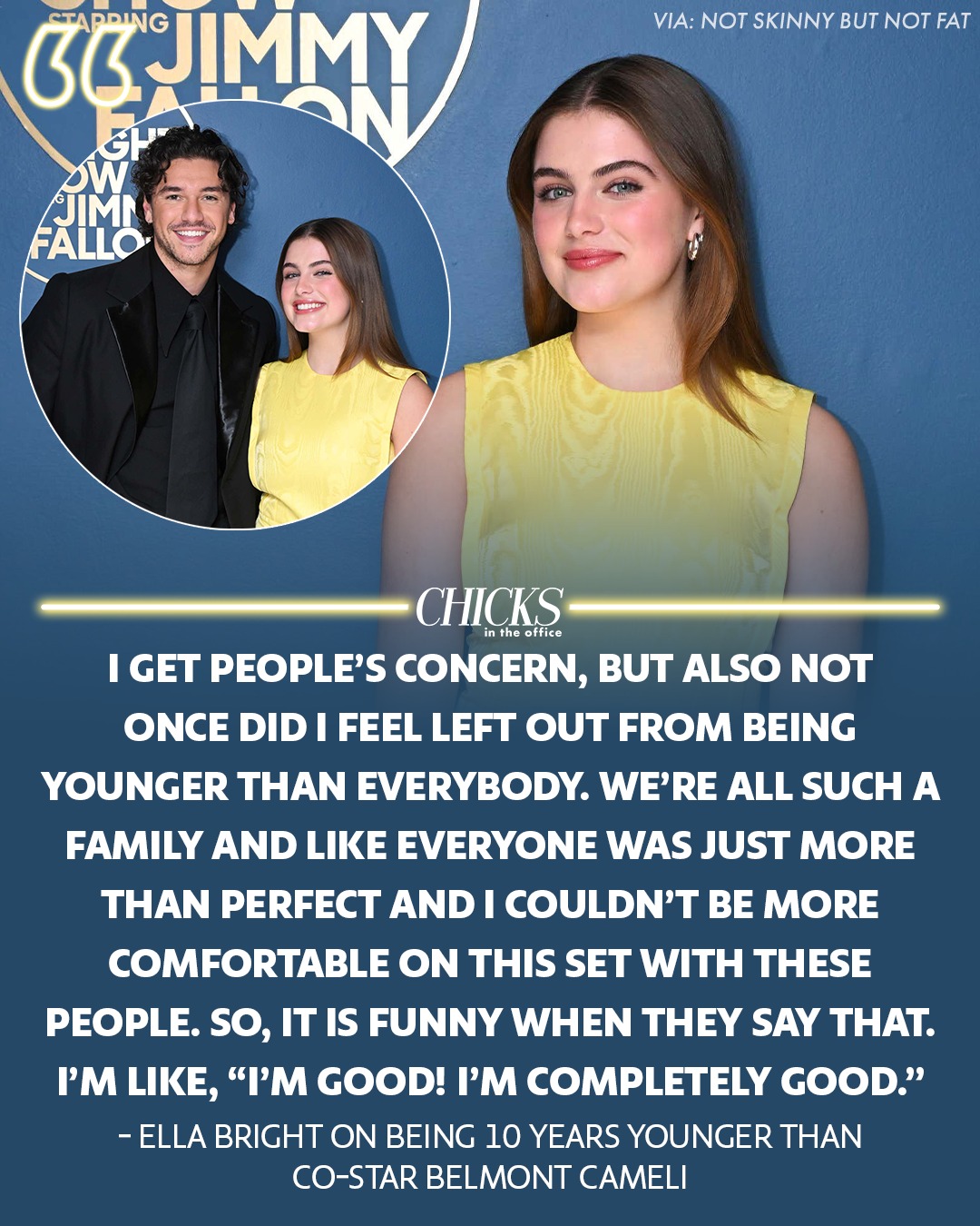 Ella Bright addresses the 10 year age gap between her and 'Off Campus' co-star Belmont Cameli