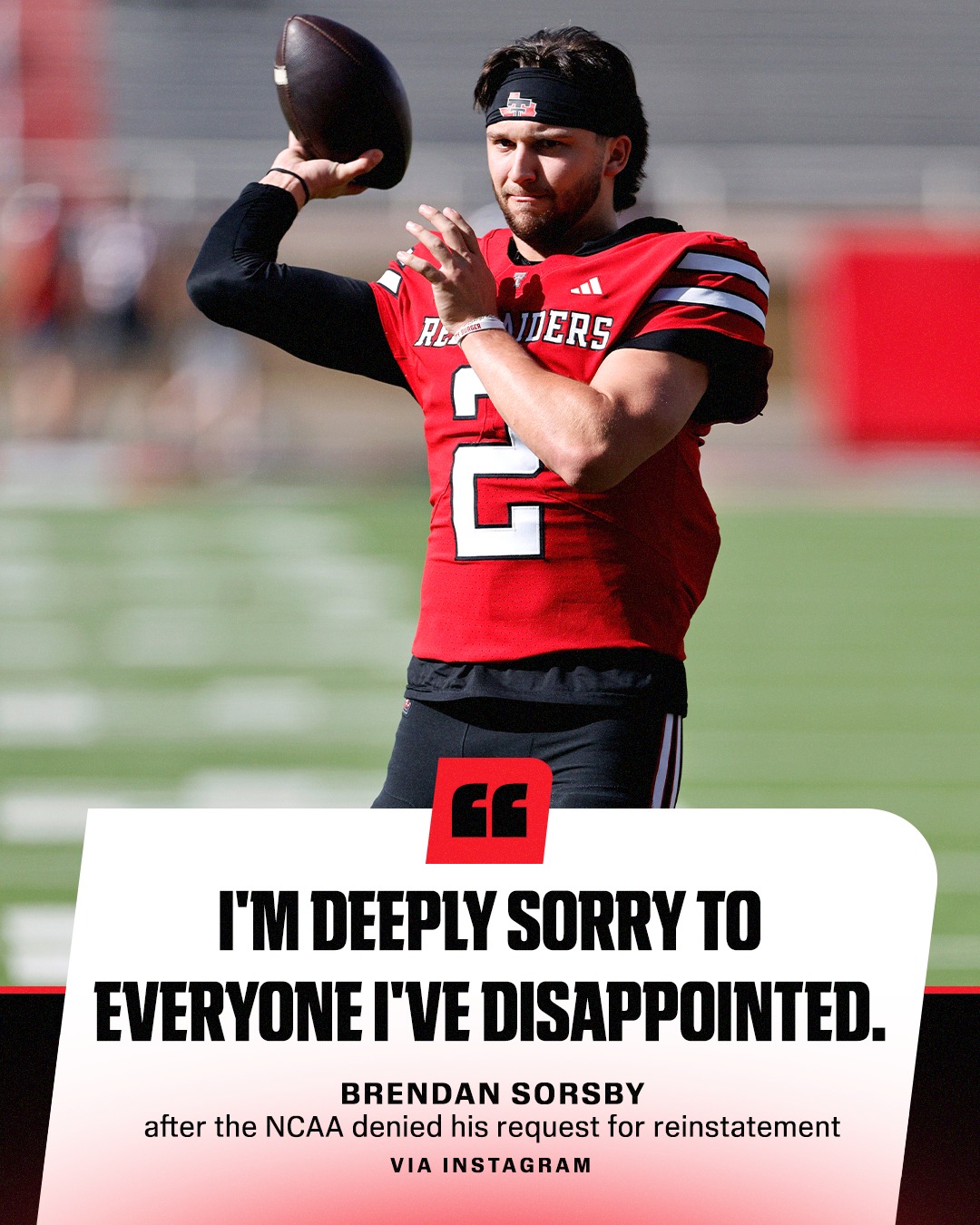 Brendan Sorsby released a statement on Instagram following the NCAA's decision to not approve his request for reinstatement. 

Swipe for more ➡️