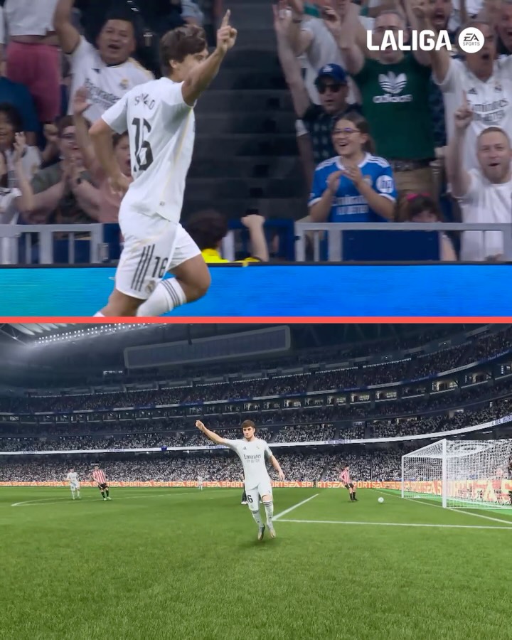 🎮⚽️ LALIGA y @easportsfces han ofrecido a los aficionados un avance de EA SPORTS VIEW, un proyecto piloto tecnológico que explora nuevas formas de vivir el fútbol en directo. 

La tecnología se probó durante el partido Real Madrid - Athletic Club, ofreciendo nuevas perspectivas del juego gracias a datos en tiempo real y a la tecnología de simulación de EA SPORTS. 🚀

#LALIGAHighlights | #DesenlaceLALIGA