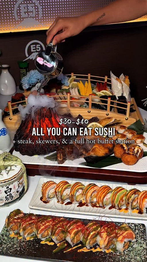 One of the most insane All-You-Can-Eat sushi spots in Arizona. 🤯  If you haven’t heard of Pakusan Sushi & Grill yet, here is the full breakdown:

- VIBE: the space is MASSIVE and so beautifully decorated. We got instantly excited the moment we got in. 

- QUALITY: the sushi quality is pristine. Everything is fresh and SO well made (can you tell from the video?) 

- PROCESS: You order sushi directly from an iPad. It’s all made-to-order, which means you get to enjoy your sushi at its freshest. 

- BEYOND THE SUSHI: If you want a break from sushi, they have an incredible selection of grilled items like juicy beef yakitori, shrimp skewers, and hot noodle dishes!

- BONUS: They even have a full buffet station loaded with hot apps and desserts to round out the experience.

It’s fresh, it’s unlimited, and the quality is unreal for AYCE.

💰 THE PRICE BREAKDOWN
☀️ LUNCH: $19.99-$21.99 
🌙 DINNER & HOLIDAYS: $29.99 - $39.99

📍 @pakusanaz 2100 S Gilbert Rd, Chandler, AZ