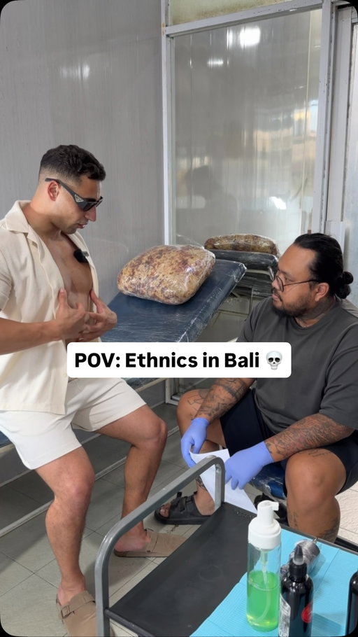 Ethnics getting tattoos in Bali for no reason 💀🇮🇩 #bali #tattoos