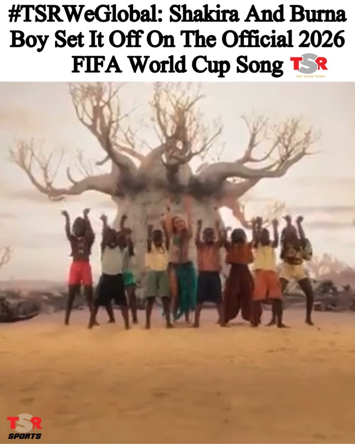 #TSRWeGlobal: #Shakira is at it again with another anthem on the world stage! 16 years after the release of Waka Waka, she collabs with Afrobeat star #BurnaBoy for this year’s 2026 FIFA World Cup Anthem! Roomies, y’all feelin it? (Swipe) ✍🏾: #TSRStaffST #TSRSports