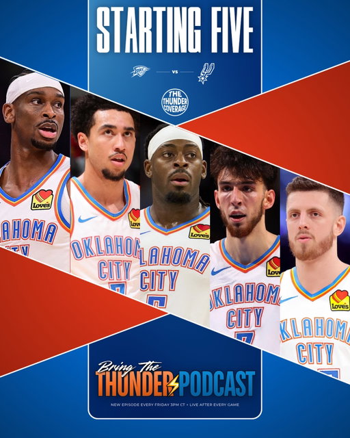 Starting 5 tonight in OKC

Follow me @thethundercoverage 

#nba #okc #okcthunder #thunderup