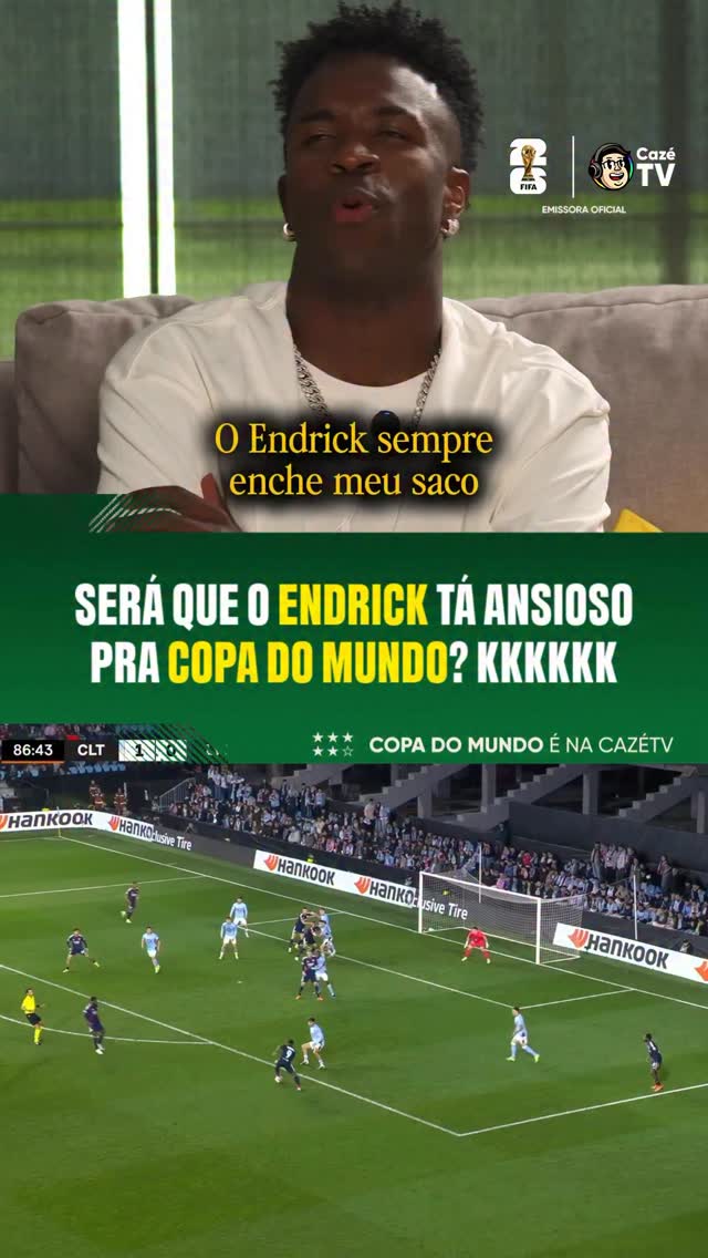 “O ENDRICK ENCHE MEU SACO... 😅📱

MANDAVA MENSAGEM QUASE TODOS OS DIAS”
O camisa 7 do Real Madrid revelou que o atacante ex-Lyon estava extremamente apreensivo com a convocação pra Copa do Mundo... e no final DEU CERTO! 🇧🇷

🚨O papo COMPLETO e EXCLUSIVO do @casimiro com o @vinijr já esta disponível no nosso canal do YouTube!
Corre pra ver porque tá ABSURDO! 7️⃣⭐️

#CoberturaCazeTV #CopaNaCazeTV
#ViniJr #cztv04 #Original