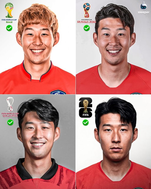 We get to see Son at his fourth World Cup! 🇰🇷🫶

One of the most likeable players in world football, the summer wouldn’t be the same without him. With the 33-year-old playing in the MLS, who knows if this is his last World Cup… 🥲

Please bring the 2014 haircut back! 🤣

A smile for the other tournaments, but this year he means business. How far can they go? 👀

#southkorea #tottenham #spurs #worldcup2026 #lafc