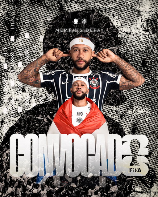 CONVOCADO! 🇳🇱🔟

Memphis Depay defenderá a seleção dos Países Baixos na Copa do Mundo da FIFA 2026™️. 🧡

O atacante do Timão terá pelo menos 3️⃣ jogos na competição: 

🆚 Japão (🇯🇵) - 14/06
🆚 Suécia (🇸🇪) - 20/06
🆚 Tunísia (🇹🇳) - 25/06

Parabéns pela convocação, Memphis! 👊🏽

#TimãoPelaCopaDoMundo
#VaiCorinthians