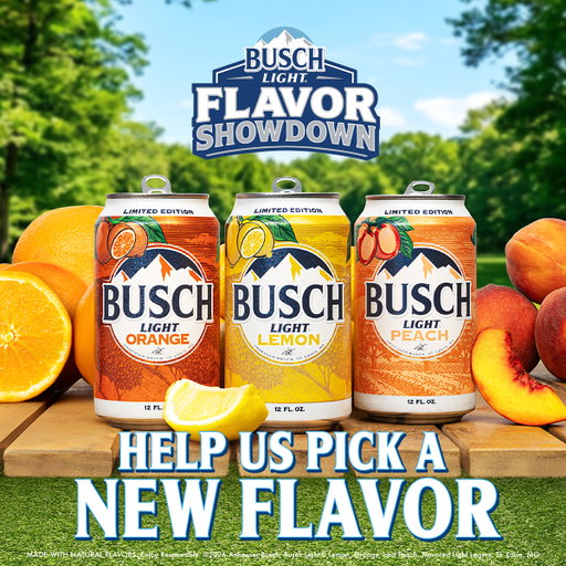 It’s a first for us! Welcome to the #BuschFlavorShowdown!

YOU get to help pick a new flavor! Drop a 🍑🍋 or 🍊in the comments to let us know which one you’d like to crack open!