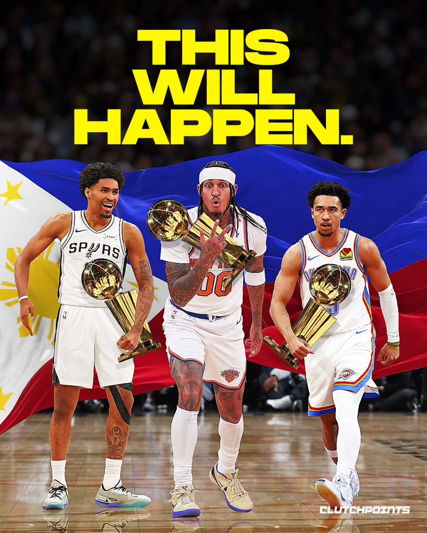 No matter who wins the West, history is already locked in for the Philippines 🇵🇭

Either Dylan Harper and the Spurs advance or Jared McCain and the Thunder punch their ticket. And waiting on the other side? Jordan Clarkson and the Knicks.

For the first time ever, a player with Filipino lineage is guaranteed to win an NBA championship.

That matters in a country where basketball feels bigger than a sport.

People in the Philippines play through flooded streets, on dirt courts, under broken rims, and in every corner imaginable. 

The love for the game never stops.

The closest the Philippines got to seeing one of its own lift the Larry O’Brien Trophy was back in 2018 when Clarkson reached the Finals with the Cavs. Now, the drought officially ends this season.

🧬 McCain is 10% Filipino.
🧬 Clarkson is 25% Filipino. 
🧬 Harper is 50% Filipino.

One of them is about to make basketball history for an entire nation 🏆