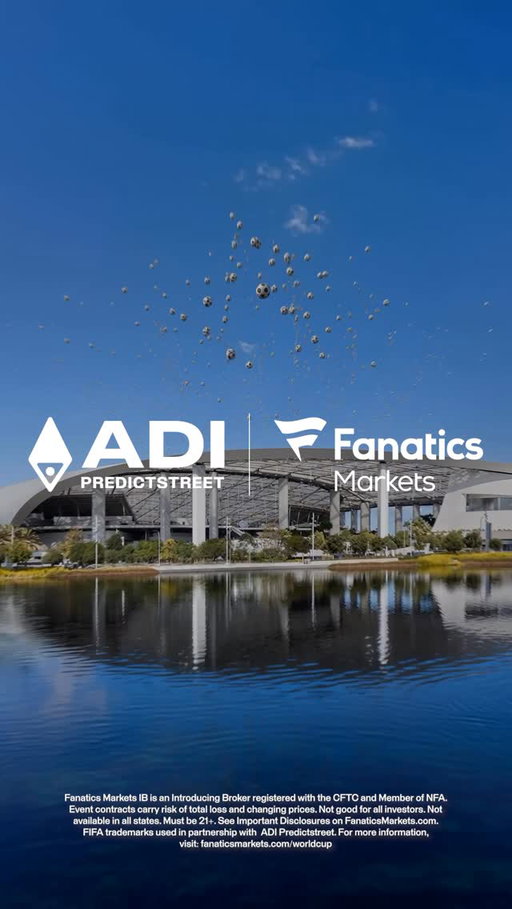 @fanaticsmarkets in partnership with ADI Predictstreet, brings FIFA World Cup 2026™️ predictions to the U.S.

Available across 23 states and 4 territories, the experience will give fans a new way to engage with football’s biggest tournament.

Explore the World Cup™️ Hub now - link in BIO 🔗