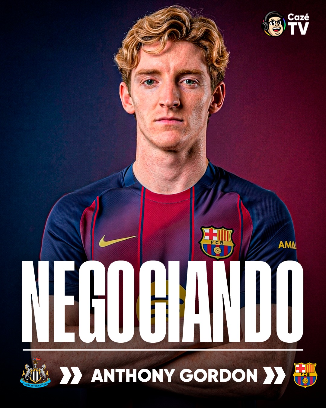 O BARCELONA JÁ ESTÁ NO MERCADO, OK? E ESTÁ AVANÇANDO POR REFORÇO! ✅

O CLUBE ESPANHOL ESTÁ SE APROXIMANDO DA CONTRATAÇÃO DE ANTHONY GORDON POR 70 MILHÕES DE EUROS FIXOS E QUE PODE CHEGAR A 80 MILHÕES DE EUROS. A DIRETORIA ESTÁ PERTO DE ACEITAR! ✅

🗞️ | Fabrizio Romano 

#MercadoDaBola #Futinter #cztv16 #Barcelona #LaLiga #PremierLeague #CoberturaCazéTV