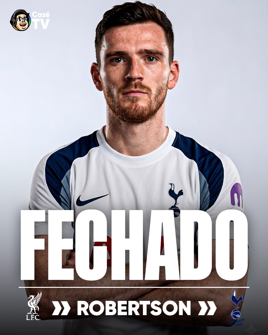 OLHA AÍ! ROBERTSON É O NOVO REFORÇO DO TOTTENHAM PARA A PRÓXIMA TEMPORADA! ✅

O JOGADOR CHEGARÁ LIVRE APÓS UMA LONGA PASSAGEM PELO LIVERPOOL E VAI PERMANECER ATUANDO NA PREMIER LEAGUE. BOM NOME? 👀

🗞️ | Fabrizio Romano

#Liverpool #Tottenham #MercadoDaBola #CoberturaCazéTV #cztv16